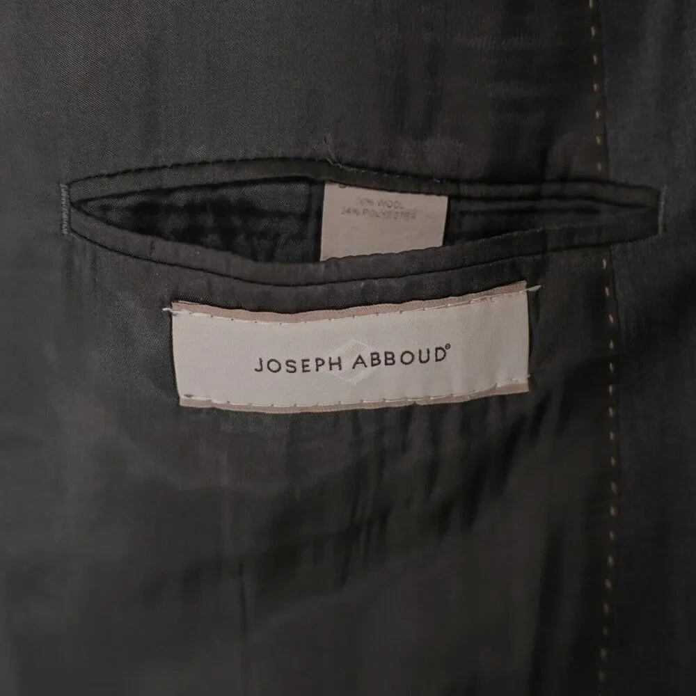 Joseph Abboud Wool Blend Gray 2 Button Blazer‎ 42R